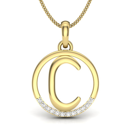 C alphabet design pendant dp261