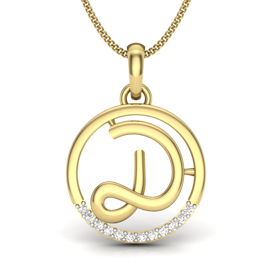 D alphabet shape designer pendnt dp262