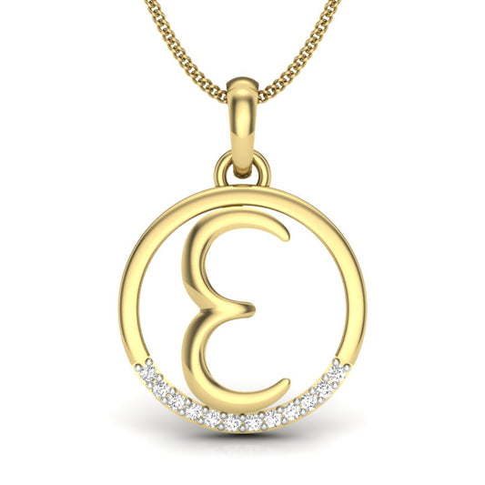E alphabet shape designer pendant dp263
