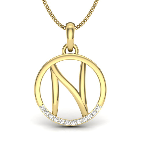 N Alphabet shape designer pendant dp264