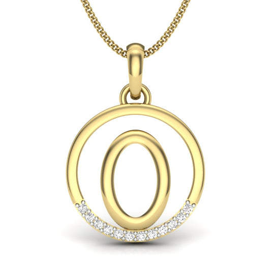 O alphabet shape designer pendant dp265