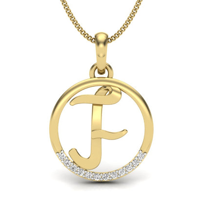 F alphabet shape designer pendant dp267