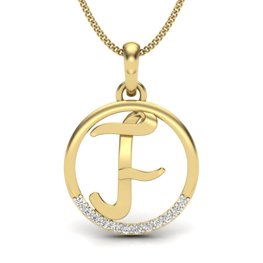 F alphabet shape designer pendant dp267
