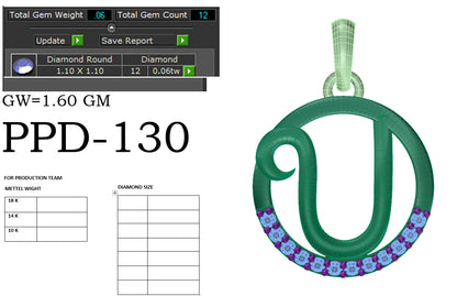 U shape designer pendant dp252