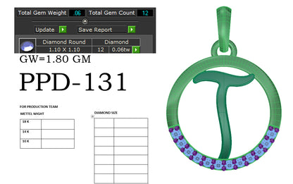T shape designer pendant dp253