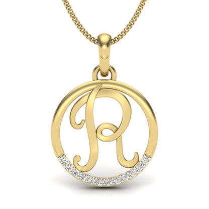 R alphabet designer pendant dp259