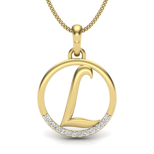 L alphabet shape designer pendant dp257