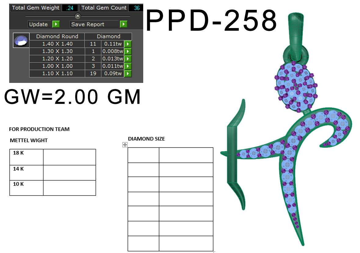 Trishul Design Pendant dp534