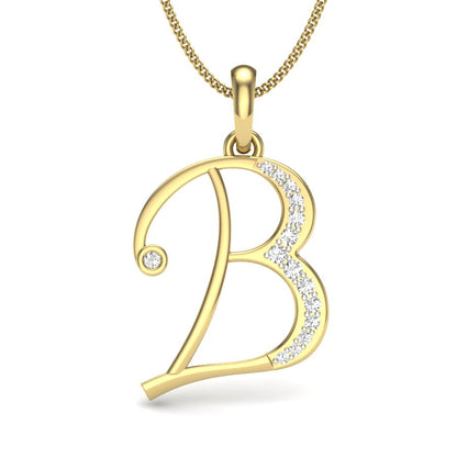 B alphabet shape designer pendant dp427