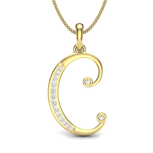 C Alphabet Designer Pendant dp465