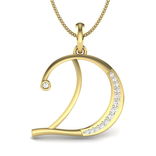 D alphabet shape designer pendant dp426