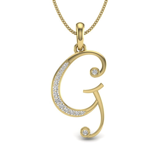 G alphabet shape designer pendant dp423