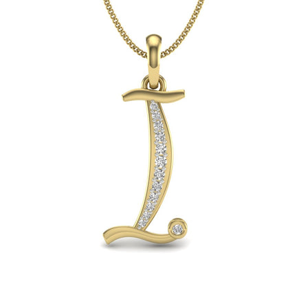L alphabet shape designer pendant dp375