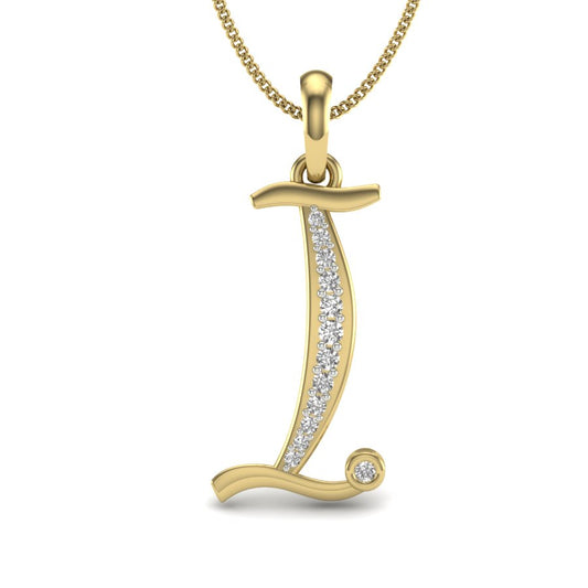L alphabet shape designer pendant dp375