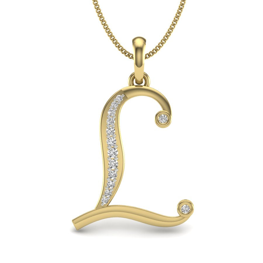 L Alphabet Designer Pendant dp467