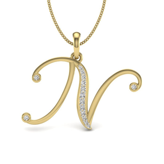 N Alphabet Designer Pendant dp469