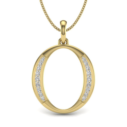 O alphabet shape designer pendant dp445