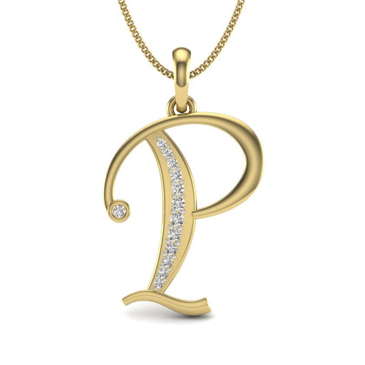 P alphabet shape designer pendant dp433