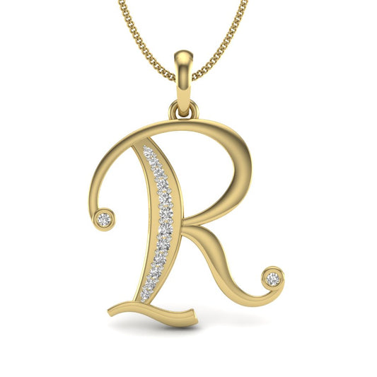 R Alphabet Designer Pendant dp458