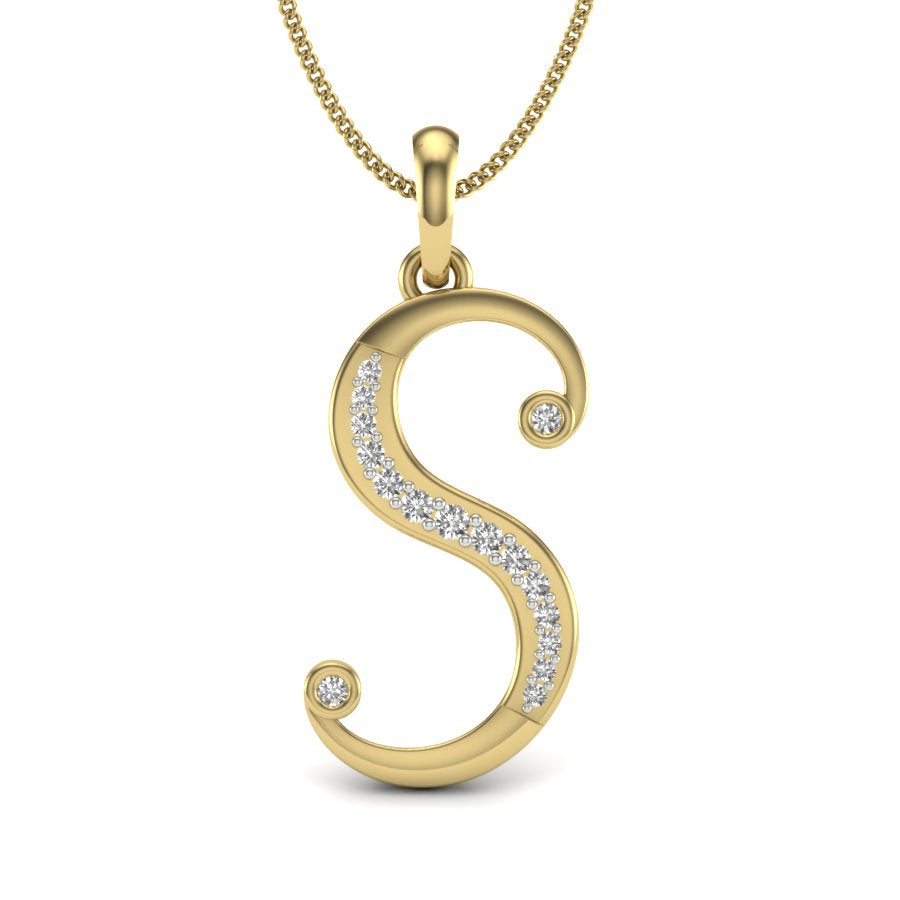 S Alphabet Designer Pendant dp459