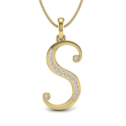 S Alphabet Designer Pendant dp459