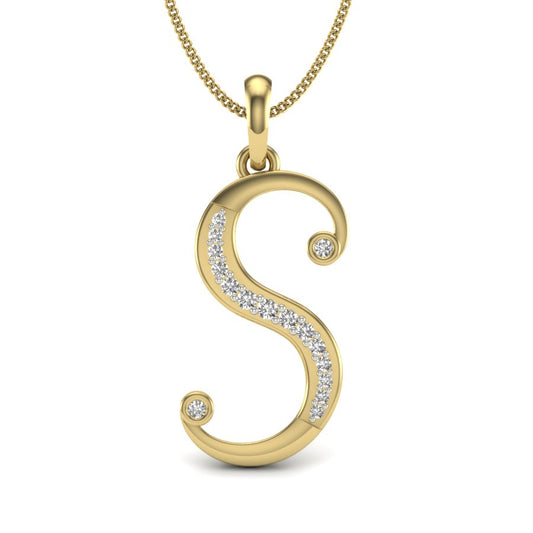 S Alphabet Designer Pendant dp459