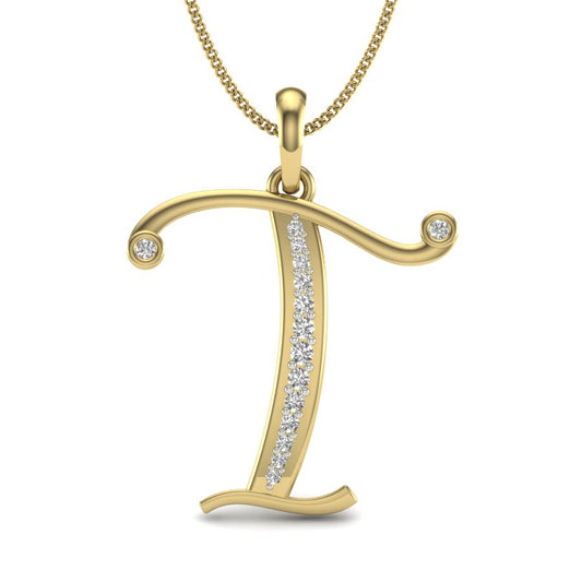 T Alphabet Designer Pendant dp460