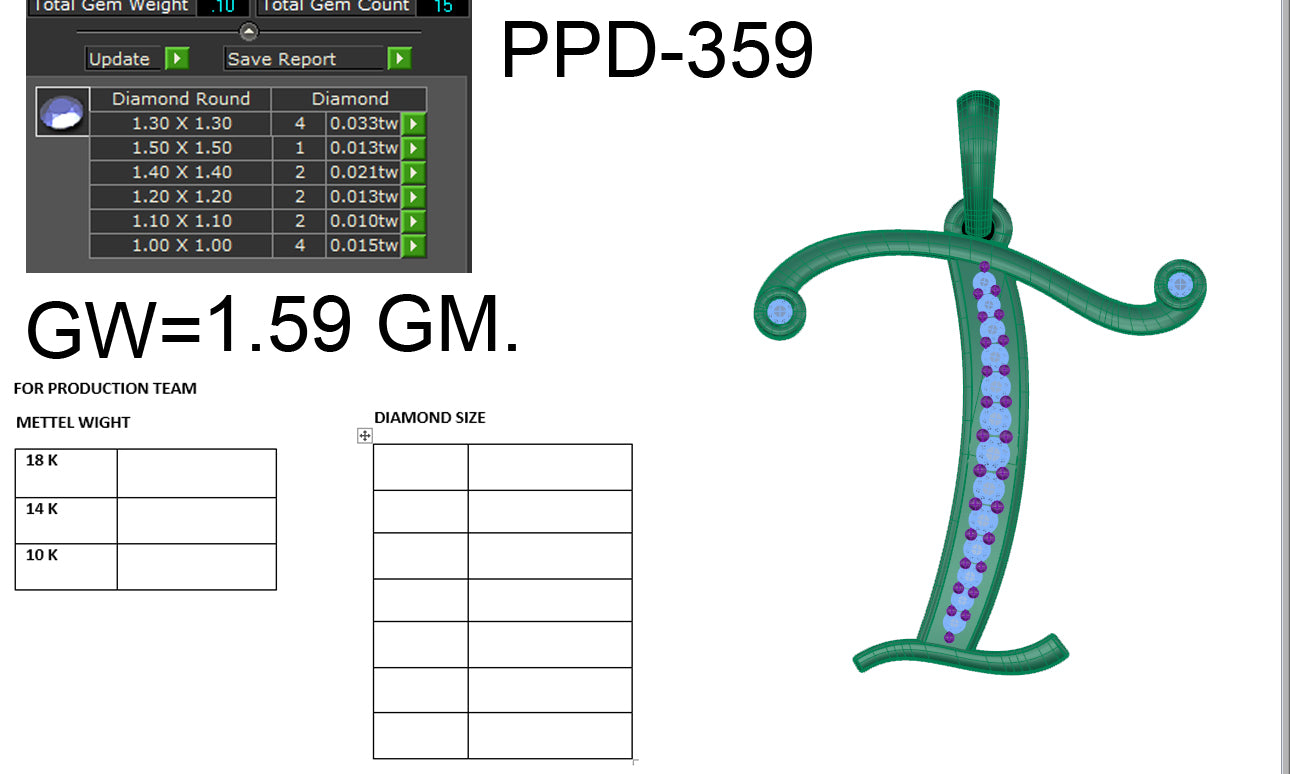 T Alphabet Designer Pendant dp460