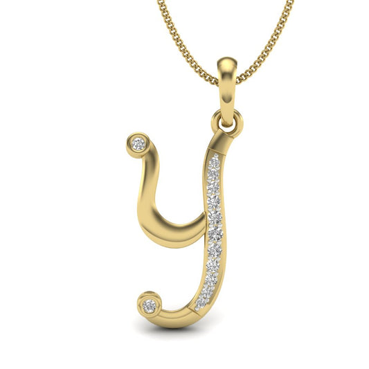 Y alphabet shape designer pendant dp448