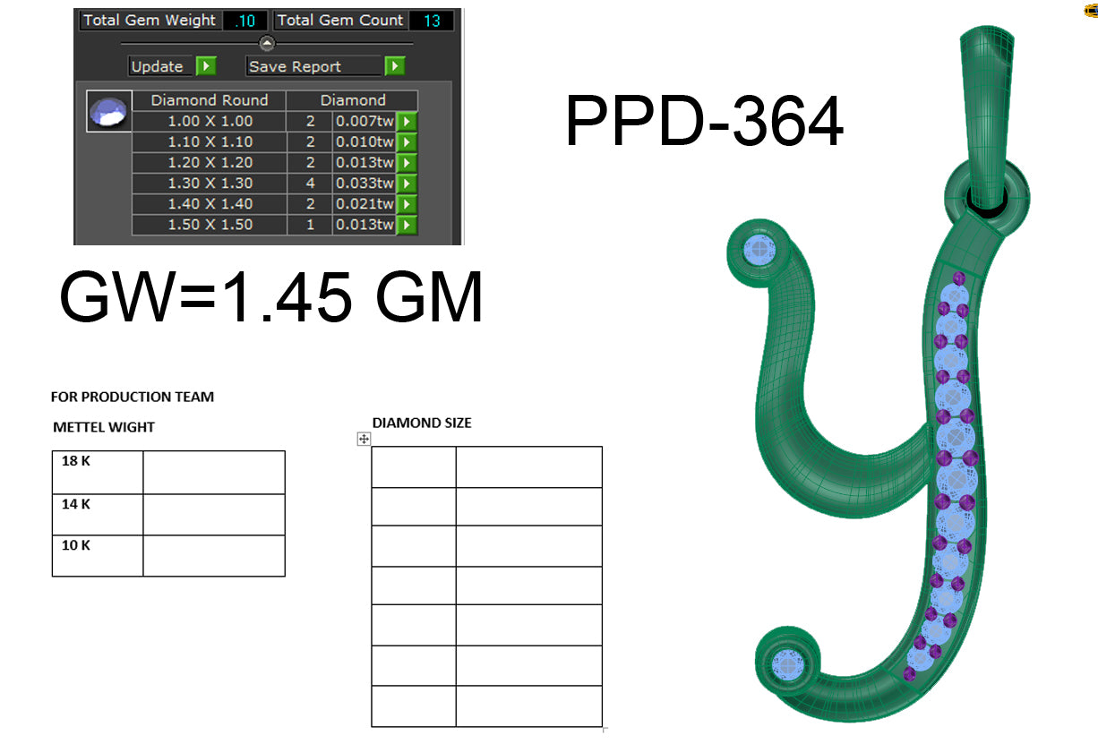 Y alphabet shape designer pendant dp448