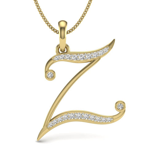 Z alphabet shape designer pendant dp449