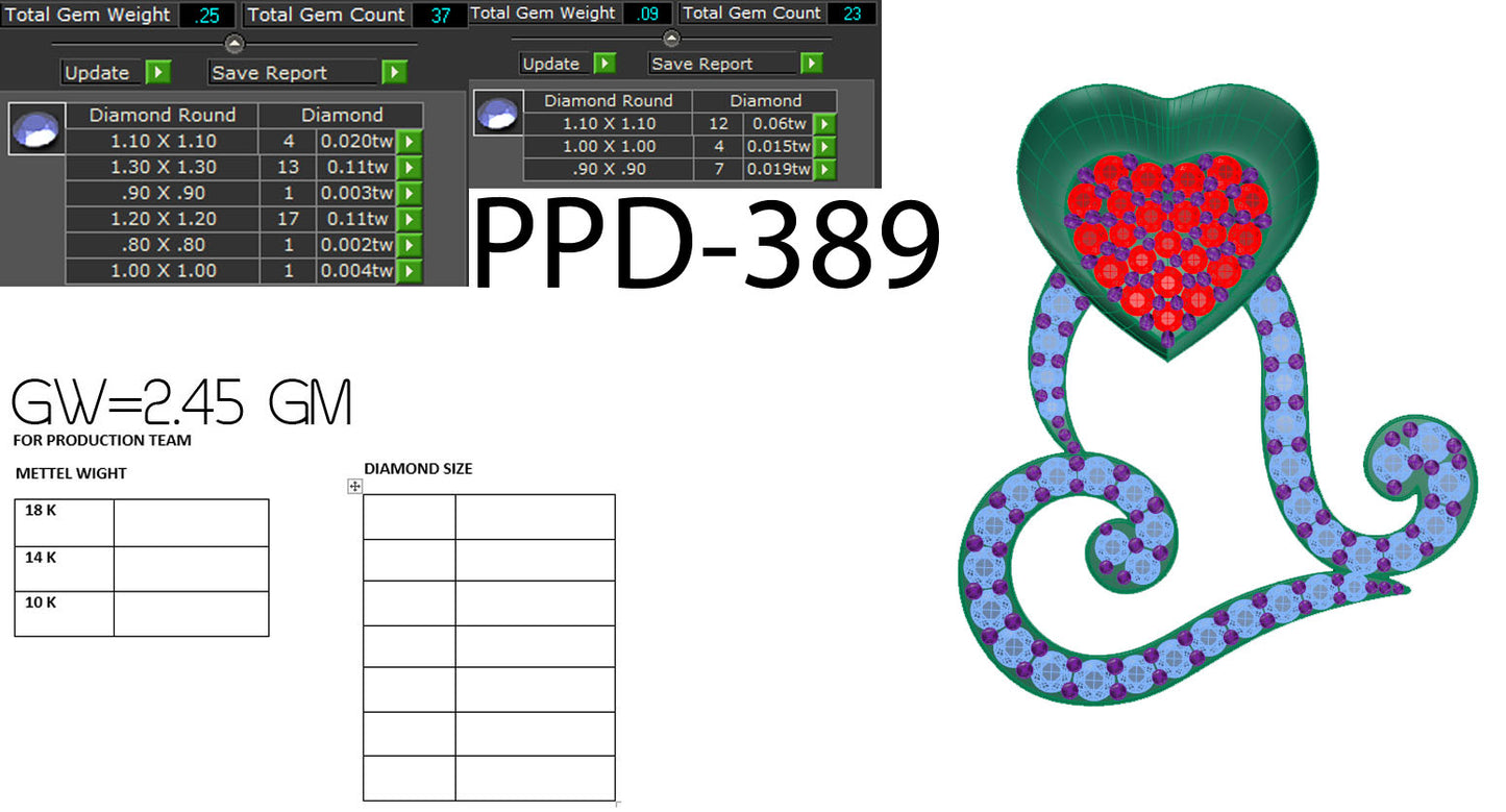 Heart shape Design Pendant dp517