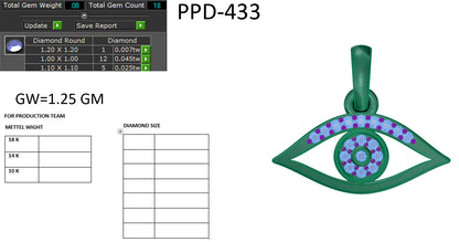 Evil Eye Design Pendant dp519
