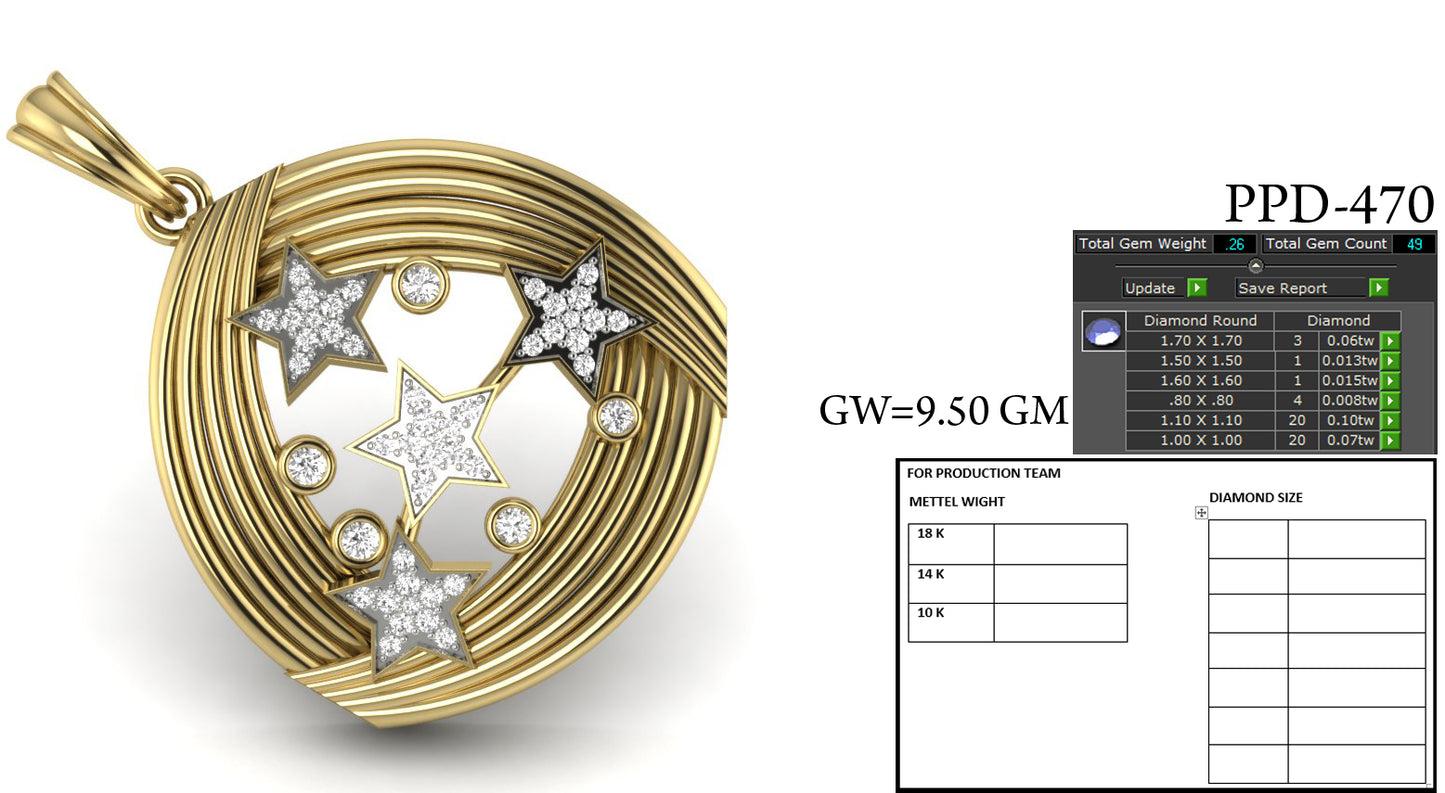 Stars Design Pendant dp547