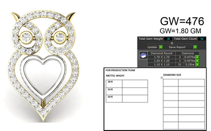 OWL Designer Pendant dp749
