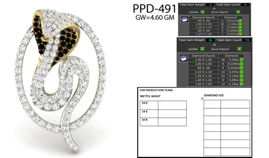 Snake Design Pendant dp573