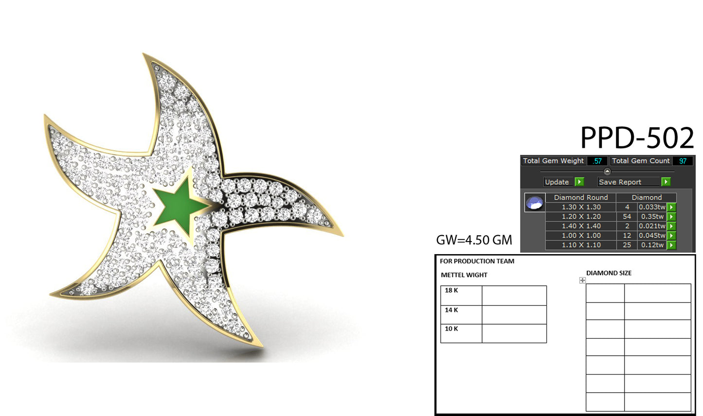 Star Design Pendant dp760