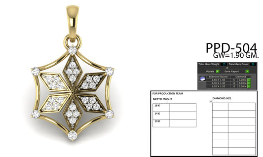 Floral Design Pendant dp763
