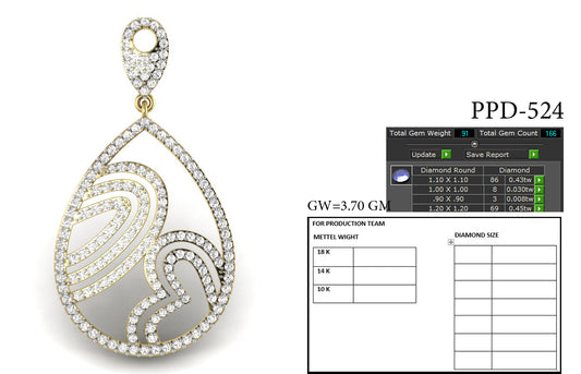 Heart shape Designer Pendant dp557