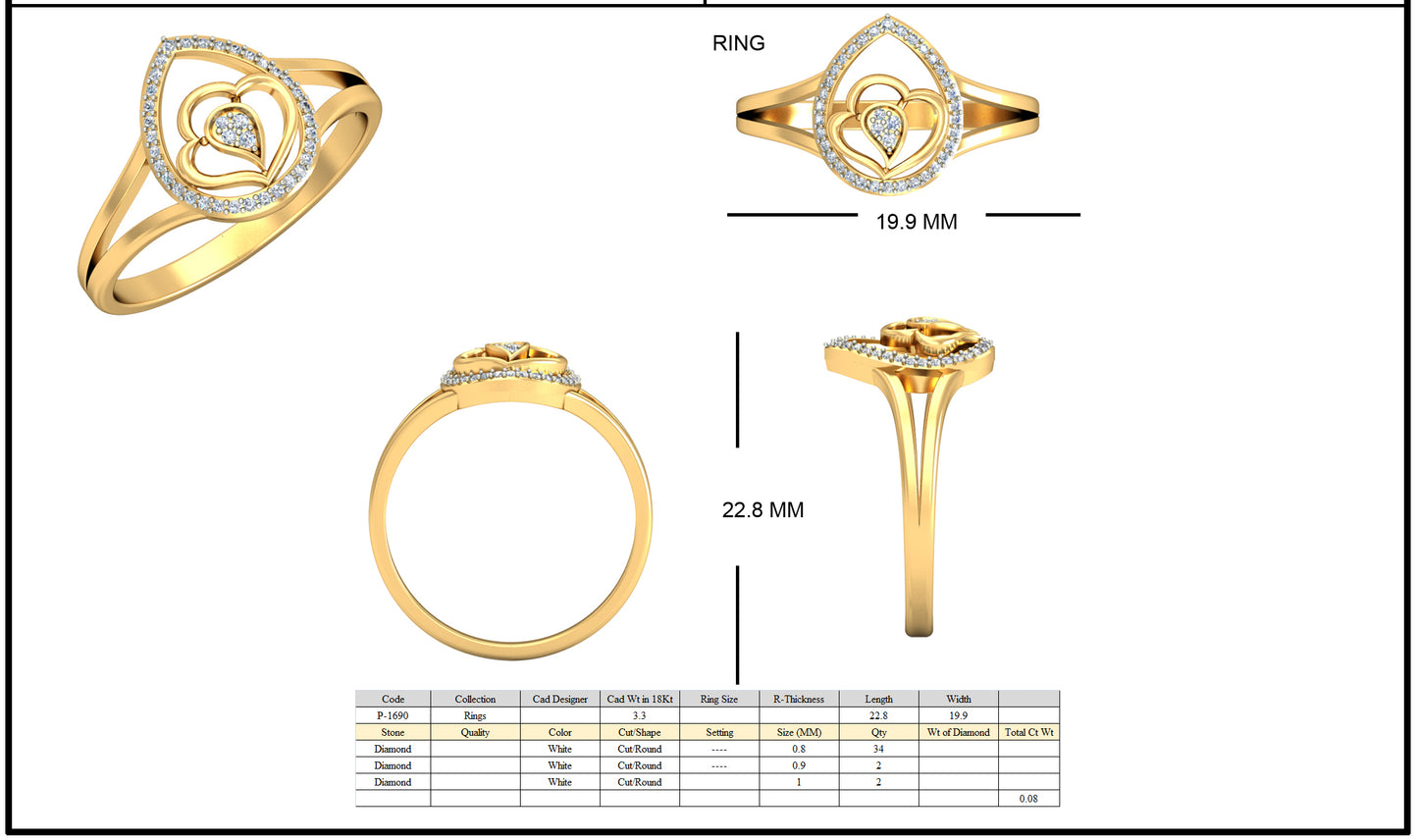 Premium Designer Ring db615