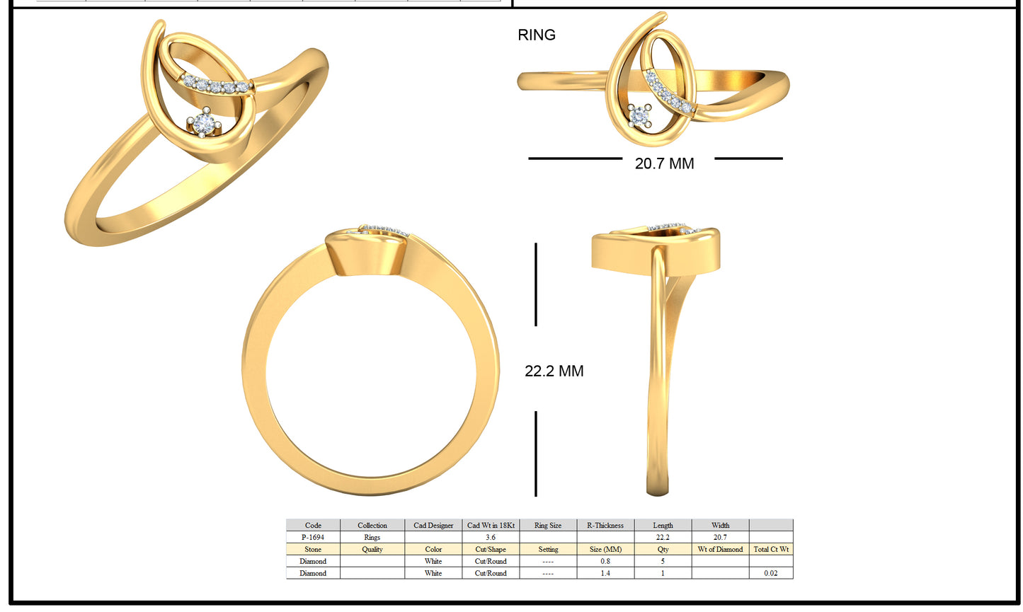 Premium Designer Ring db605