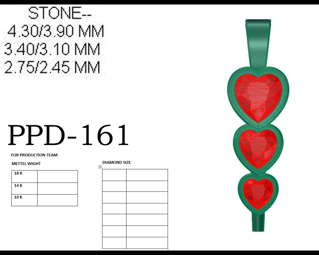 Heart Shape Designer Pendant dp234