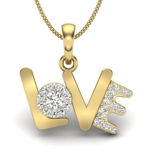 LOVE shape alphabet deisgn pendant dp243