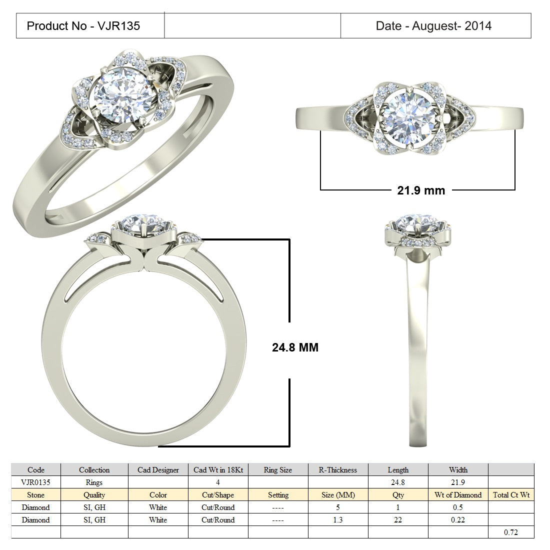 Premium designer ring db896