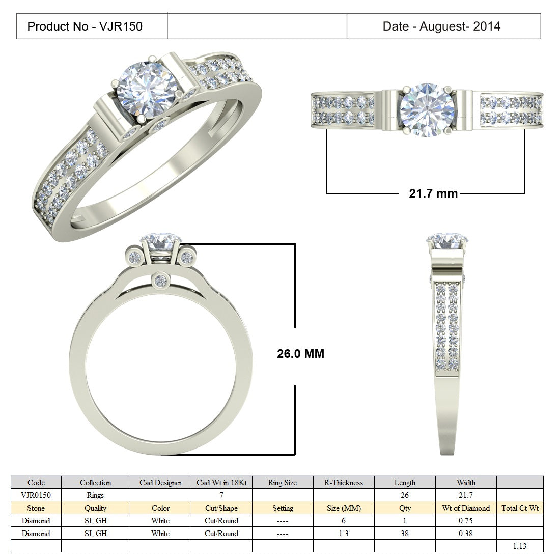 925 Silver Band  for women db910