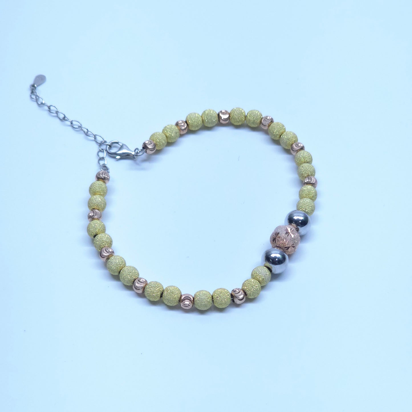 925 Silver Teen & Lady Bracelet with colourful Sparkling Balls