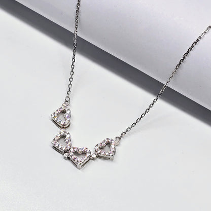 925 Chain WIth Openable Hearts Shape Floral Pandant