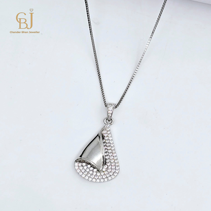 925 Silver  Girlish Chain With Floral Pandent