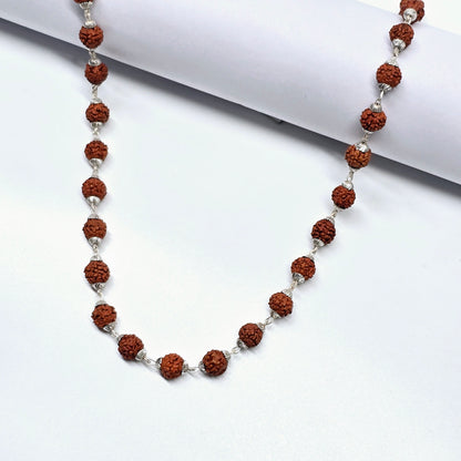 A pure 925 Silver  Rudhraksha Mala