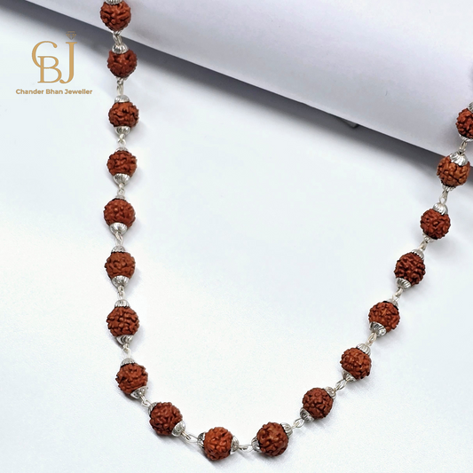 A pure 925 Silver  Rudhraksha Mala